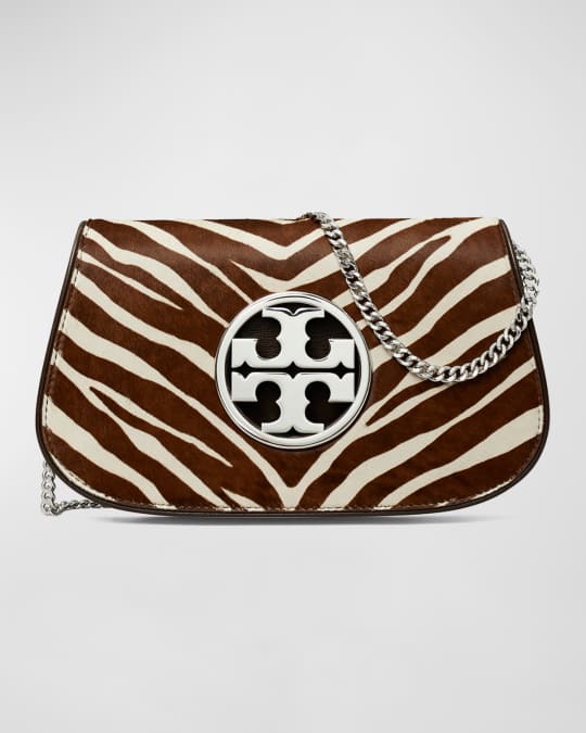Reva Zebra Medallion Clutch Bag