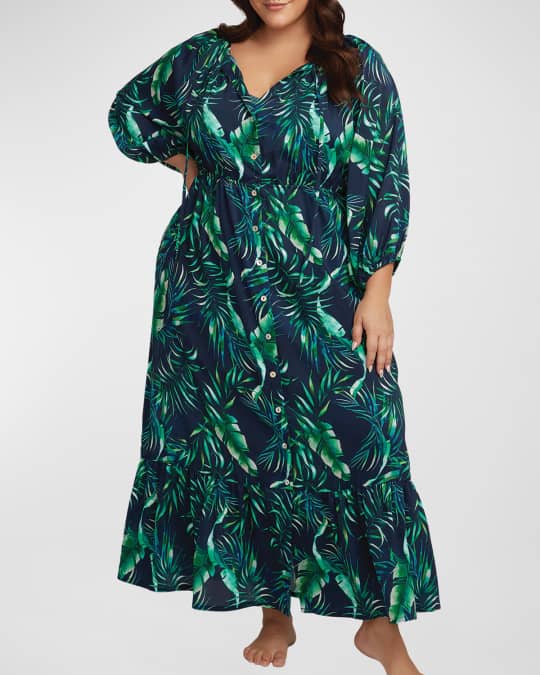 Artesands Plus Size Palmspiration Elgar Maxi Dress Neiman Marcus