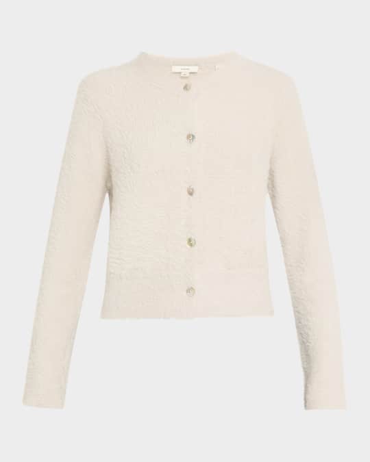 Mother-of-Pearl Eyelash Knit Cardigan