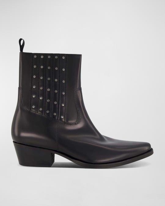 Karl Lagerfeld Paris Men\'s White Label Studded Suede & Leather Boots Size 9M/42 Karl Lagerfeld Paris Men main image 4