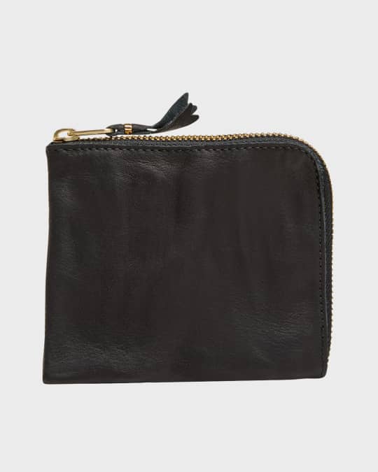Comme des Garcons Men's Washed Leather Zip Wallet | Neiman
