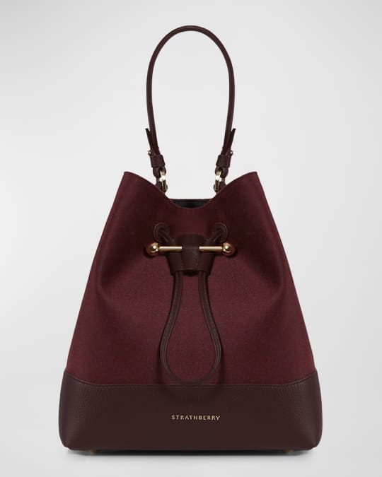 STRATHBERRY Lana Osette Cashmere Leather Bucket Bag Neiman Marcus