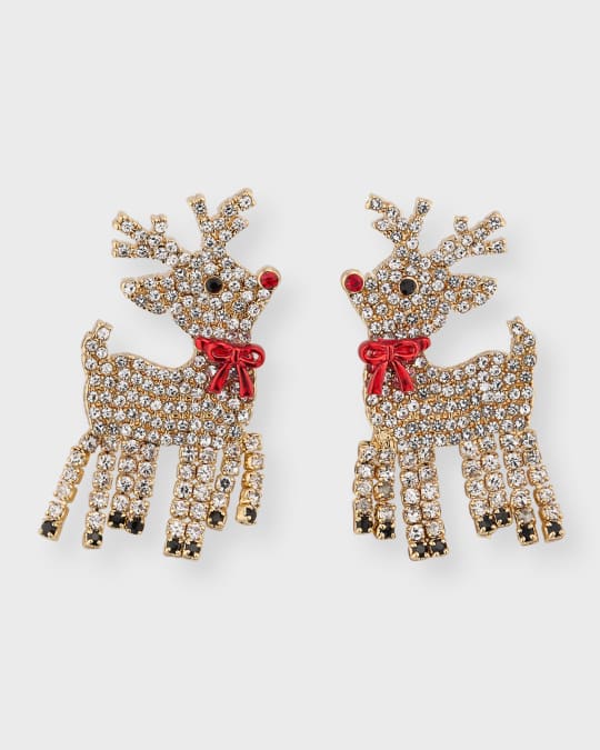 Crystal 2024 reindeer earrings