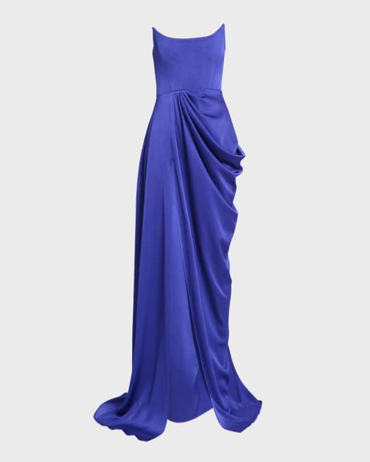 open lace back dress Alex Perry Tierney Velvet Column Gown  Runway Catalog