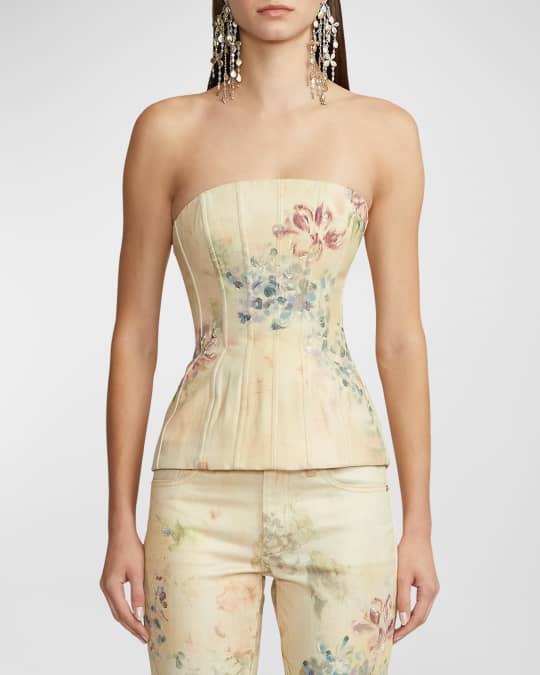 Bustier Ralph Lauren Cailin Con Cristales Mujer - Verde