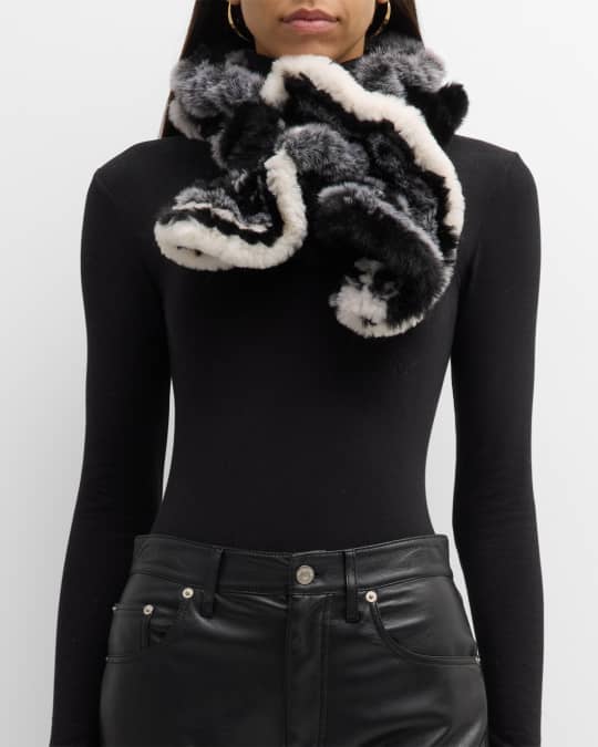 Jocelyn Multi Faux Fur Ruffle Scarf Neiman Marcus