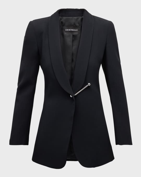 Emporio Armani Shawl Collar Satin Blazer Neiman Marcus