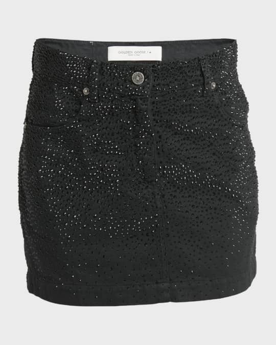 スカート GOLDEN GOOSE Women Skirts GWP01953P001618 90100 BLACK Flared skirt in black technical nylon