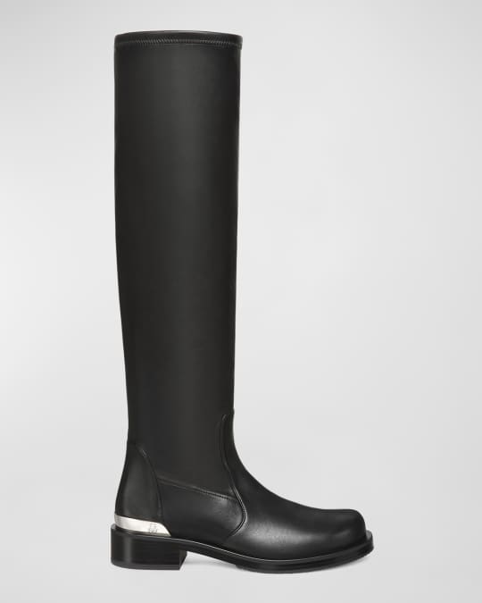 Stuart Weitzman Mercer Bold Leather Knee Boots Neiman Marcus