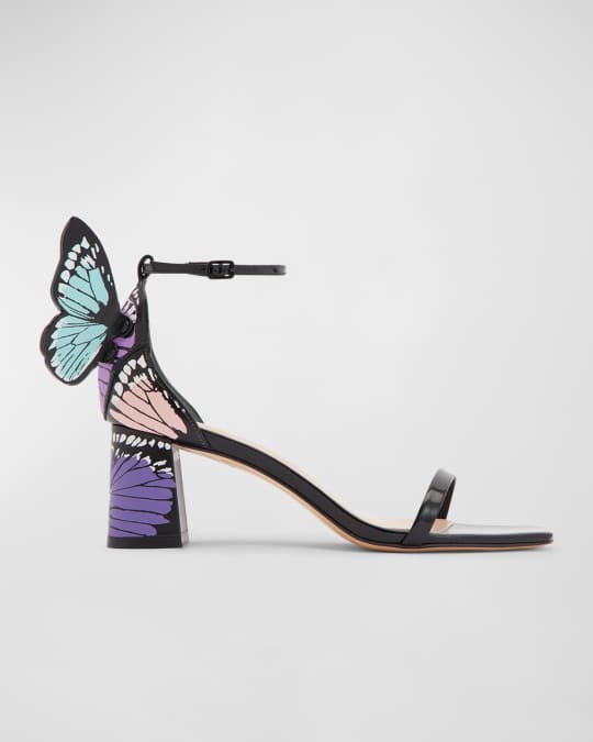 Chiara Butterfly Printed Block Heel Sandals