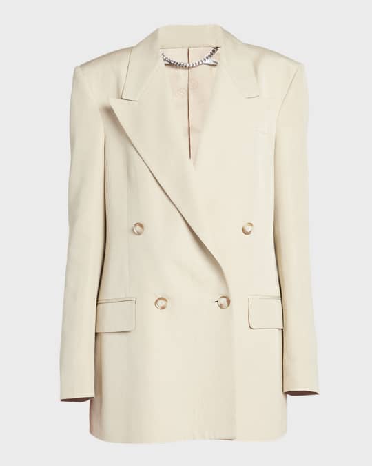 Stella McCartney Double-Breasted Relaxed Blazer Jacket