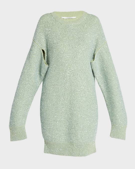 elegant knit dress Rose Print Knit Dress