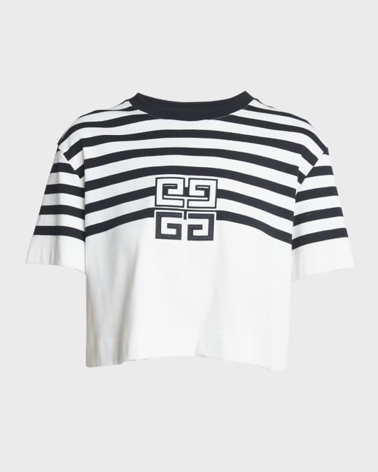 Givenchy Cropped T-Shirt with 4G Logo | Neiman Marcus