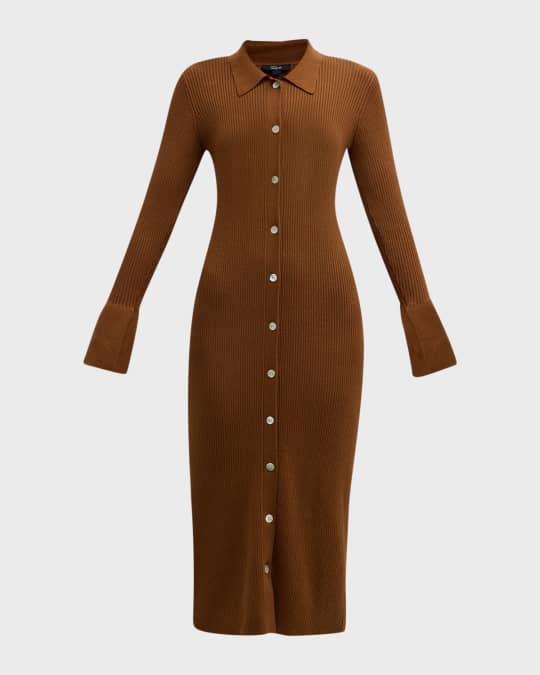 Rails Rosalie Rib-Knit Midi Dress | Neiman Marcus