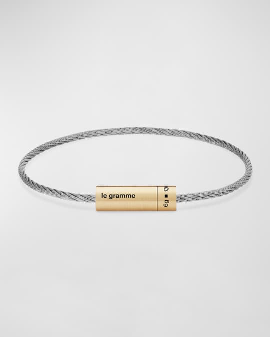 Two tone cable bracelet on sale
