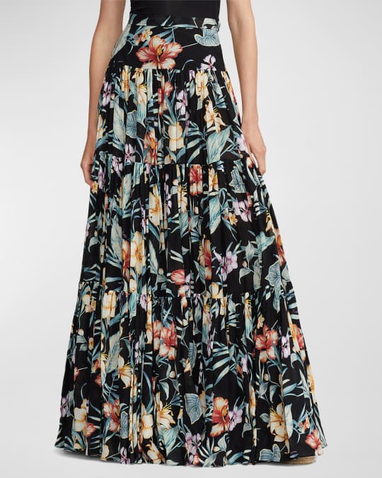 Ralph lauren tiered maxi skirt top