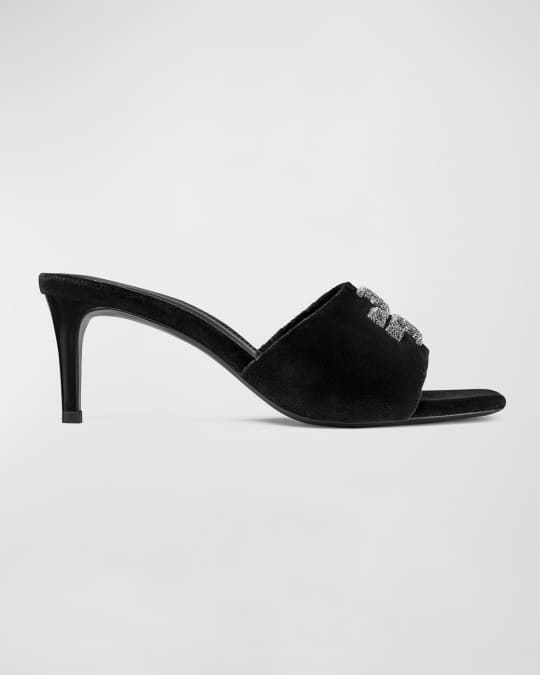 Eleanor Pave Medallion Slide Sandals