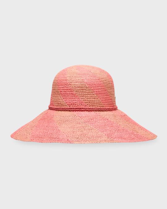 HELEN KAININGS ピンク 麦わら帽子 Helen Kaminski Bonbon Toquilla Palm Sun Hat | Neiman Marcus
