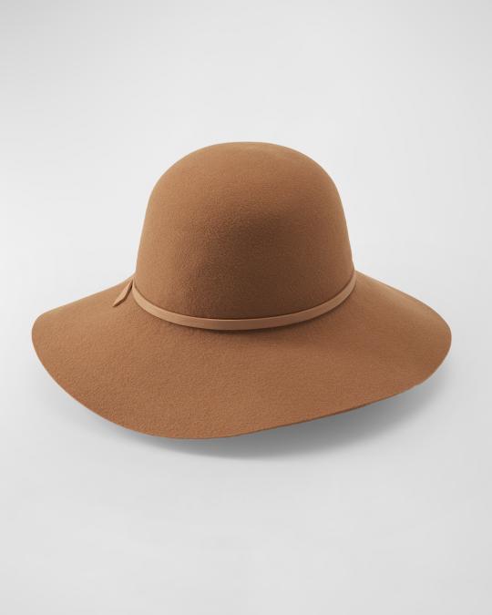 Helen Kaminski Brown Wool Felt Wide Brim Hat Helen KAMINSKI Brown Wool Felt Hat Winter Womens NWT | eBay main image 2