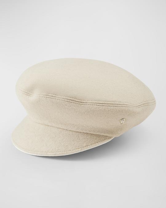 Helen Kaminski Koro Wool-Blend Baker Boy Cap | Neiman Marcus display picture 1