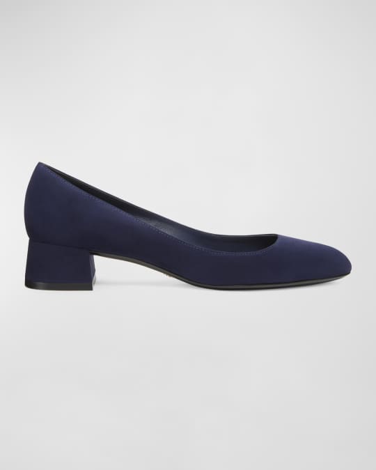 Stuart Weitzman Vivienne Suede Ballerina Pumps Neiman Marcus