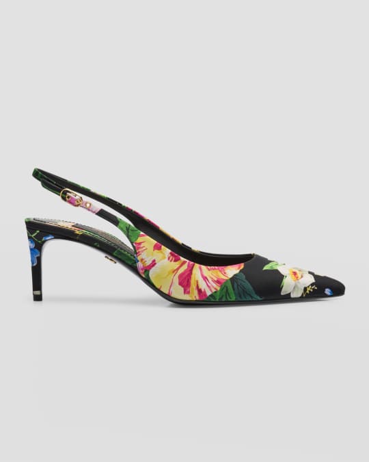 Floral slingback shoes hot sale