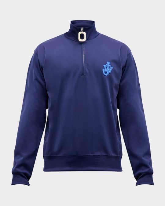 JW Anderson Men's Anchor Half-Zip Track Top | Neiman Marcus