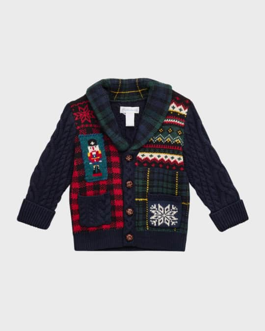 Ralph Lauren Childrenswear Boy's Intarsia-Knit Nutcracker Cardigan