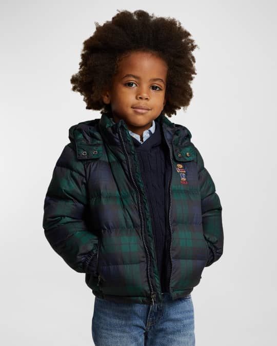 Ralph lauren plaid puffer sale coat