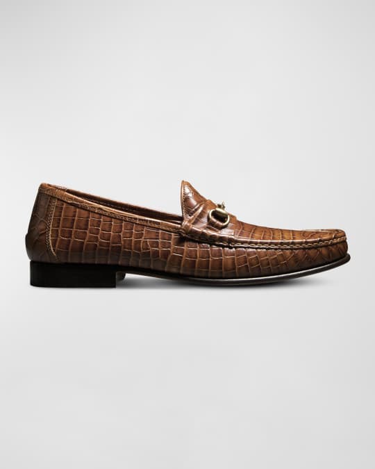 Allen Edmonds Men s Verona II Croc Effect Italian Bit Loafers Neiman Marcus