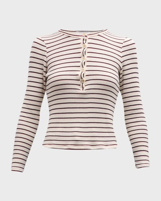The Itty Bitty Pixie Thermal Henley Shirt