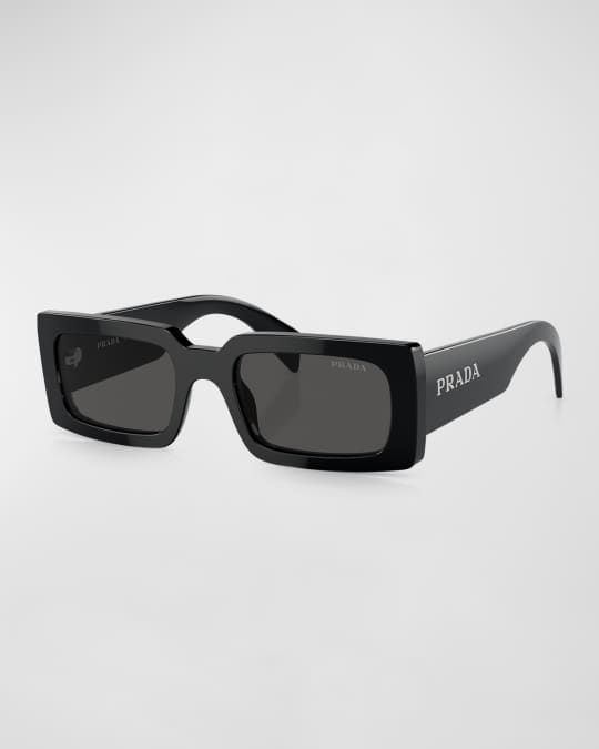 Logo Acetate Rectangle Sunglasses 