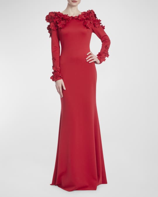 Badgley mischka collection long sleeve dress online