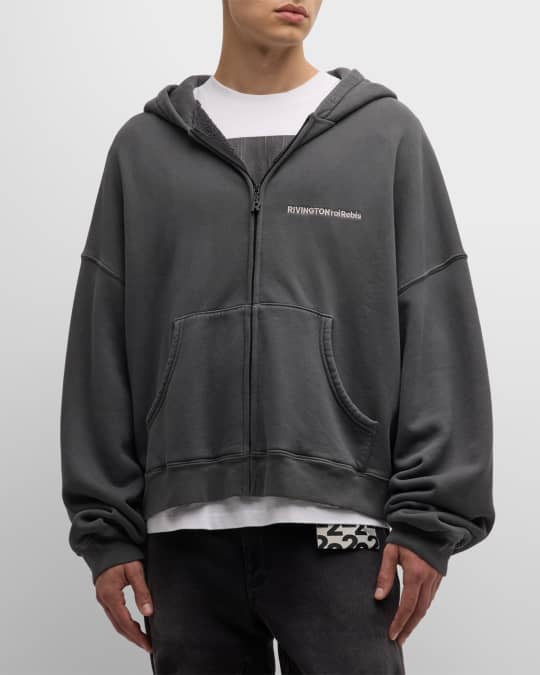 RIVINGTON roi Rebis Men's Trappist Relaxed Monogram Zip