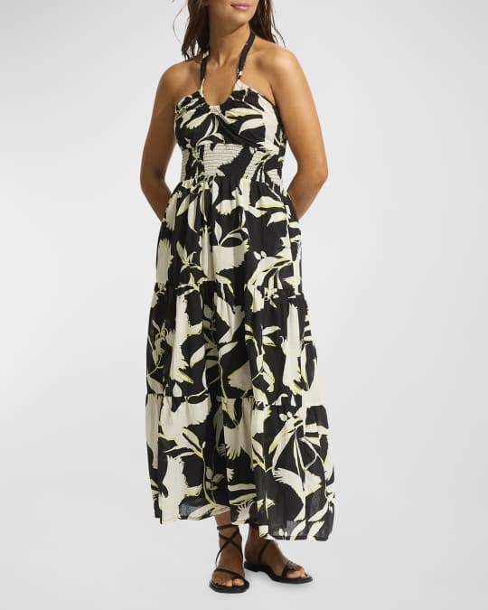 Seafolly Birds of Paradise Halter Maxi Dress | Neiman Marcus