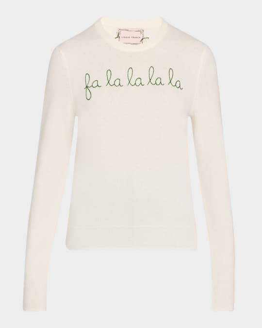 Cashmere Embroidered Crewneck Sweater