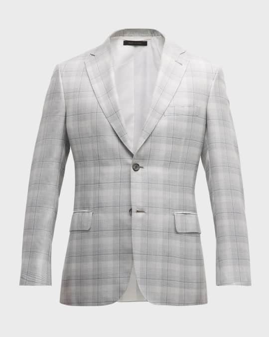 Men's Macro Plaid Sport Jacket