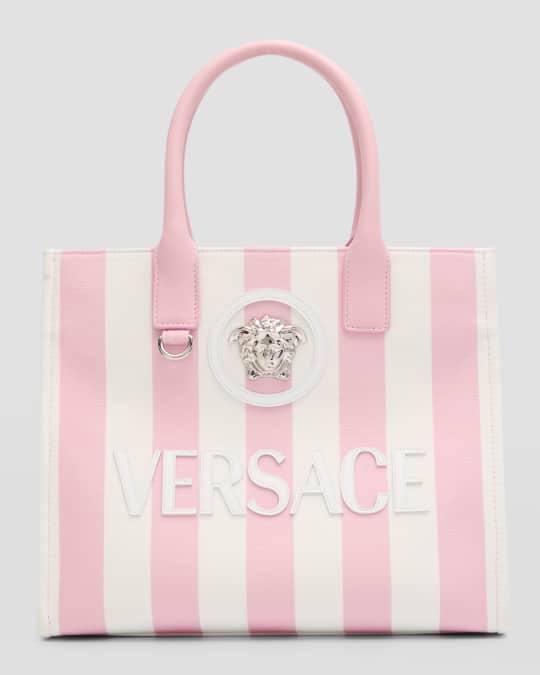 トートバッグ VERSACE Small 'Chain Stripes La Medusa' shopping bag Chain Stripes La Medusa Small Tote Bag Print | VERSACE US