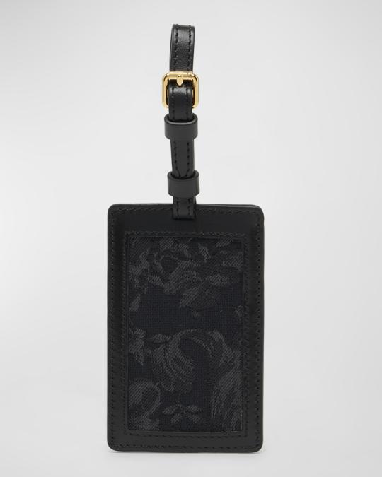 Versace Jacquard Embroidered Luggage Tag | Neiman Marcus