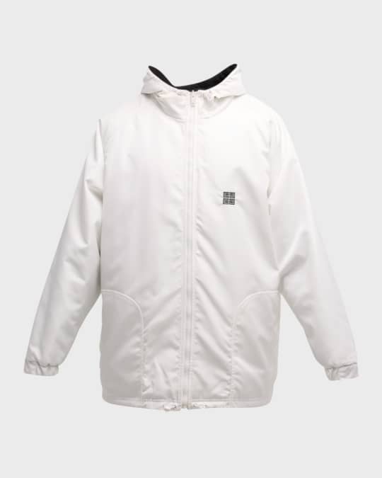 Givenchy Men's Reversible Fleece Football Parka Jacket | Neiman Marcus