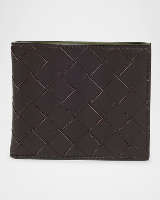 Bottega VENETA財布 Bottega Veneta Men's Intrecciato 15 Bicolor Leather Bifold Wallet