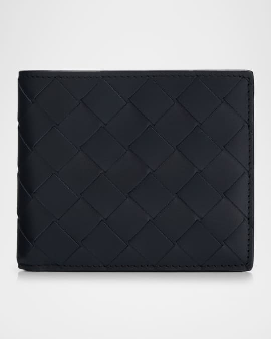 Bottega Veneta Men's Intrecciato 15 Bicolor Leather Bifold Wallet