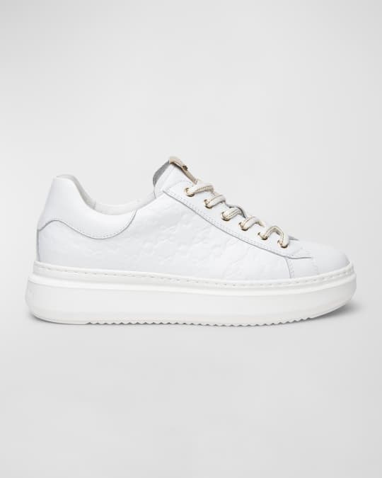 Clean Embossed Logo Low-Top Sneakers