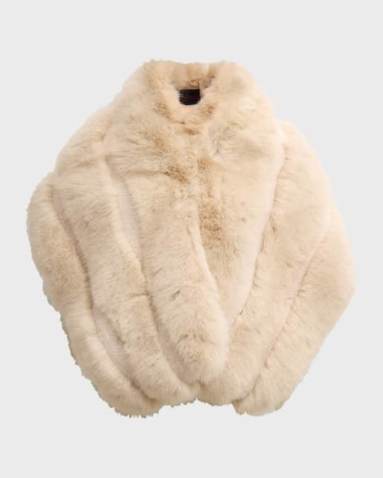 Faux Fur Shoulder Wrap | Truffle | Helen Moore main image 1