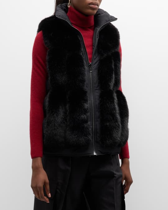 Kelli Kouri Reversible Faux Fur Puffer Vest Neiman Marcus