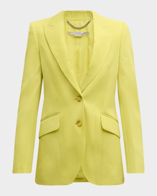 Stella McCartney Single-Breasted Fitted Wool-Blend Blazer