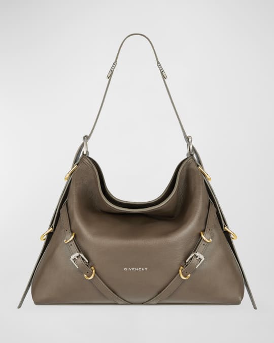 Voyou Medium Shoulder Bag in Tumbled Leather
