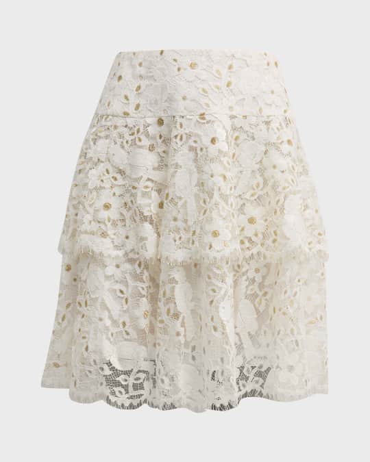 セール！完売★新品【マイラン】 Cotton Lace Tiered Skirt セール！完売☆新品【マイラン】 Cotton Lace Tiered Skirt