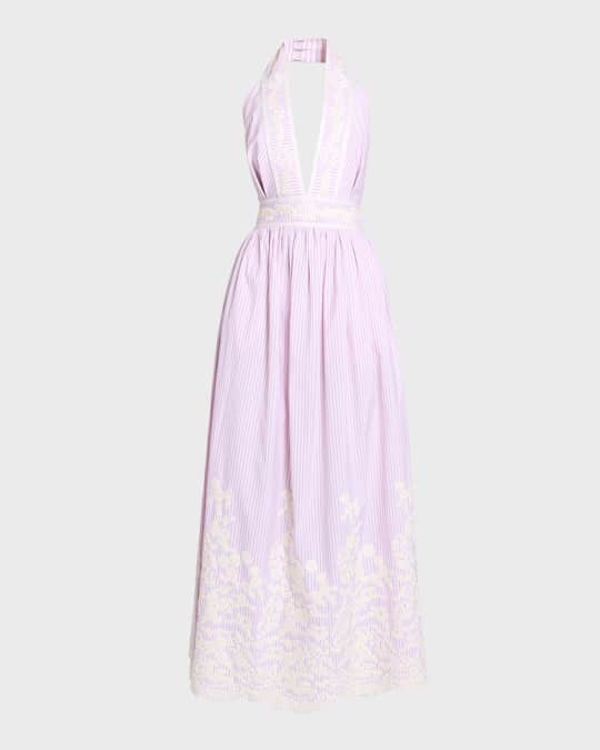 elie saab halter dress Bead Embroidered Halter Dress  ELIE SAAB