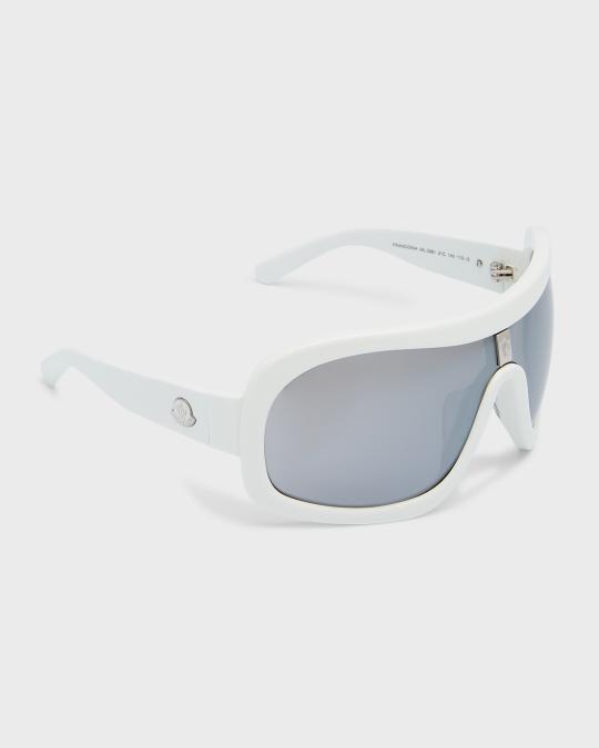 Moncler Off-White Shield Sunglasses Moncler Ombrate Metal Shield Sunglasses - Bergdorf Goodman main image 2